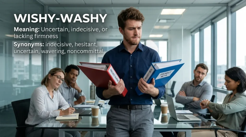 synonym for wishy washy