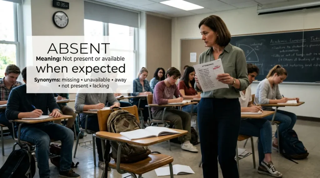 Synonyms for Absent