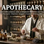Synonyms for Apothecary and their meanings