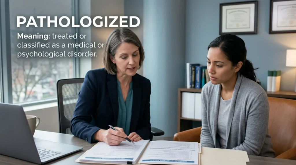 synonyms for pathologized