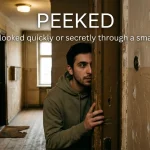 synonyms for peeked