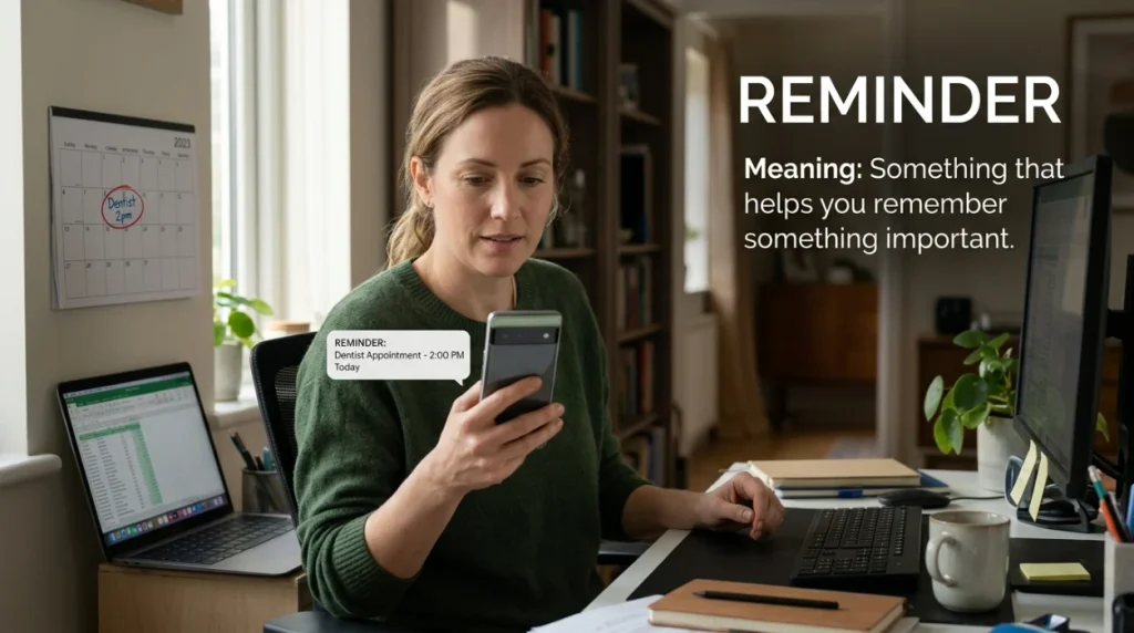 synonyms for reminded
