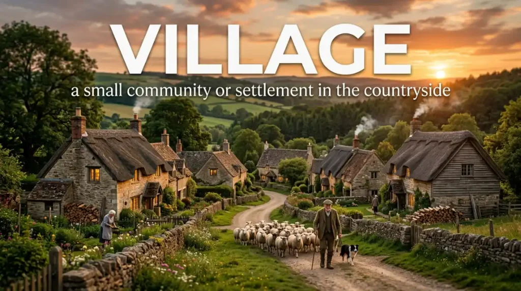 synonyms for village