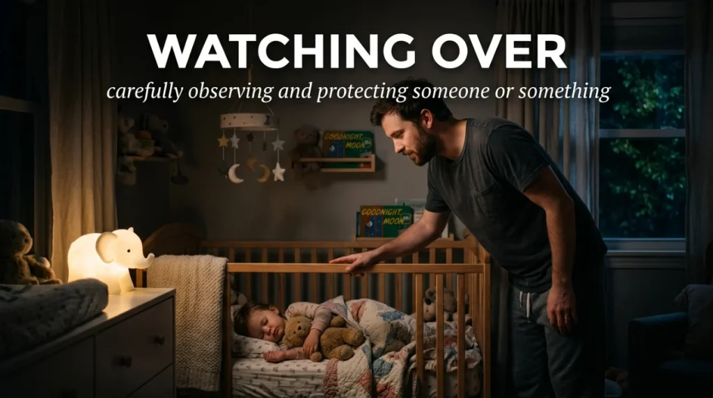 synonyms for watching over