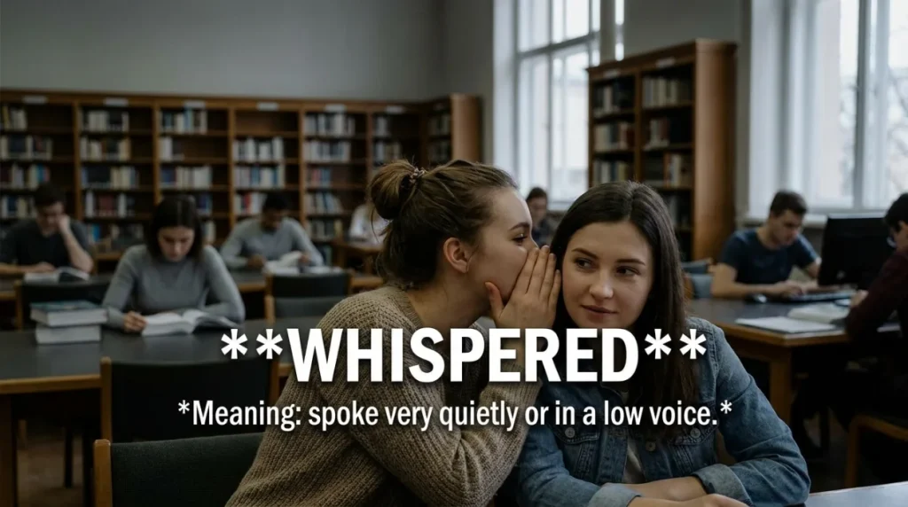 synonyms for whispered
