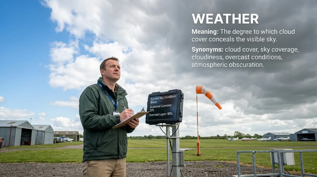 The degree to which cloud cover conceals the sky surface.