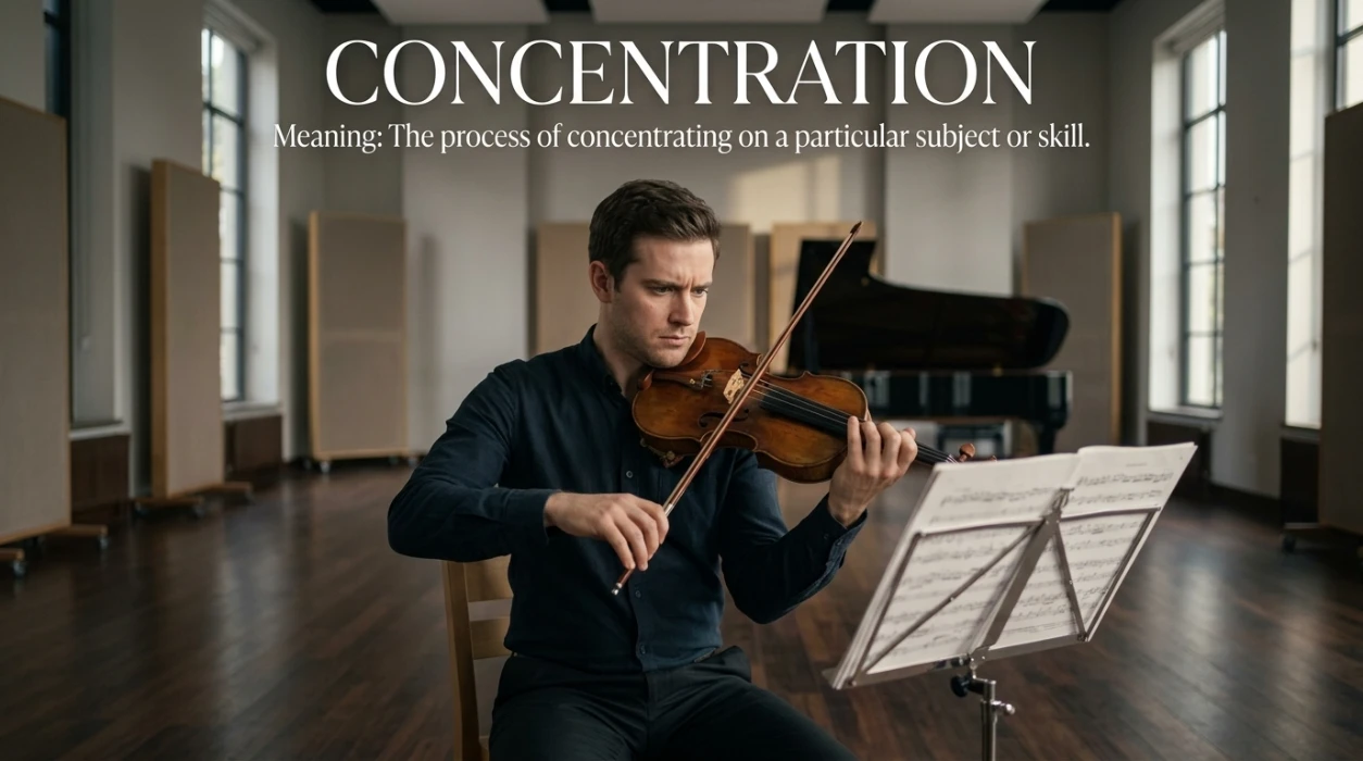 The process of concentrating on a particular subject or skill.