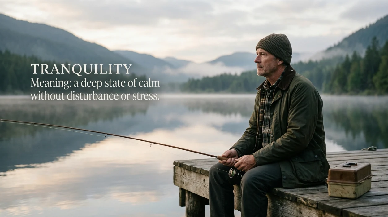  Tranquility is a deep state of calm without disturbance or stress.