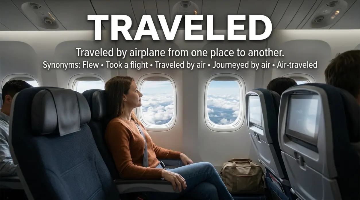 Traveled by airplane.