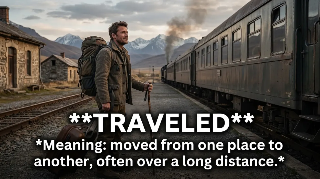 Traveled from one place to another, often over a long distance