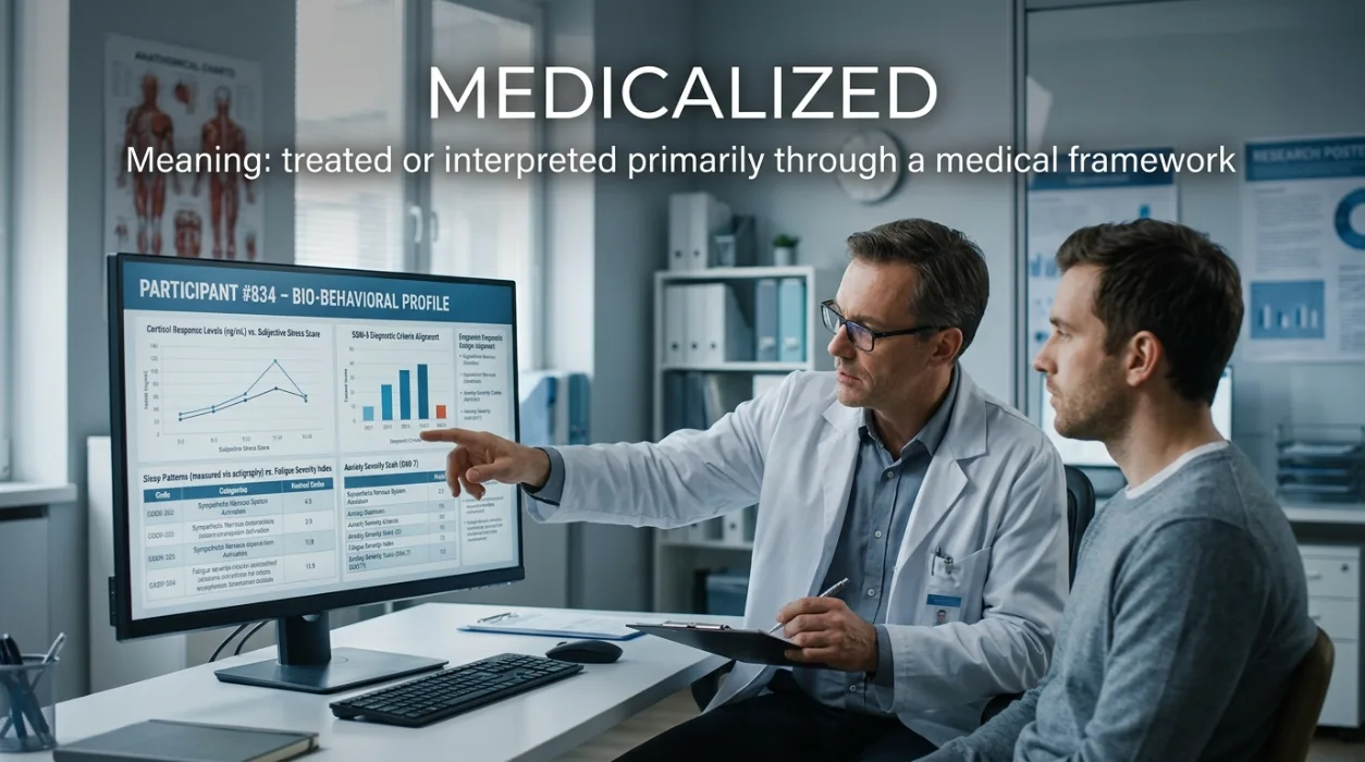 Treated or interpreted primarily through a medical framework.