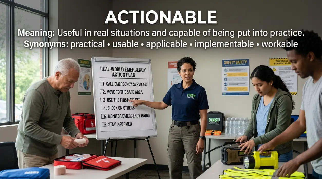Useful in real situations and capable of being put into practice.