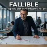 which word is a synonym for the word fallible