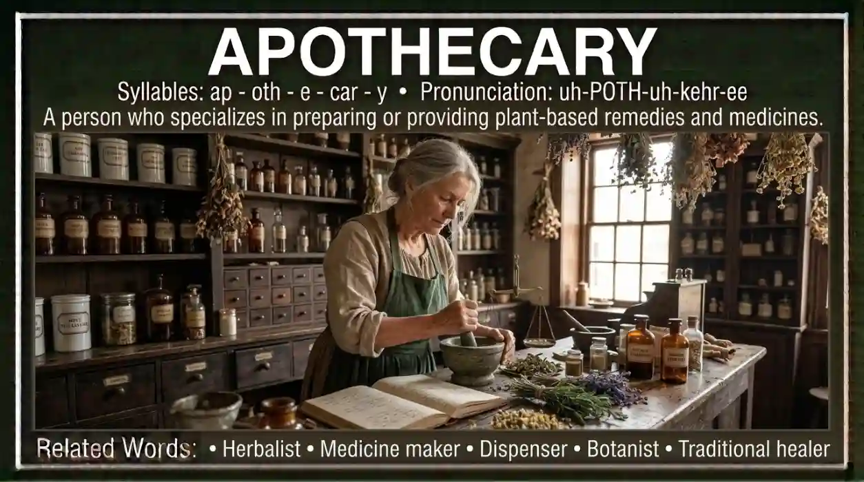  A descriptive phrase for someone who specializes in remedies made from plants.