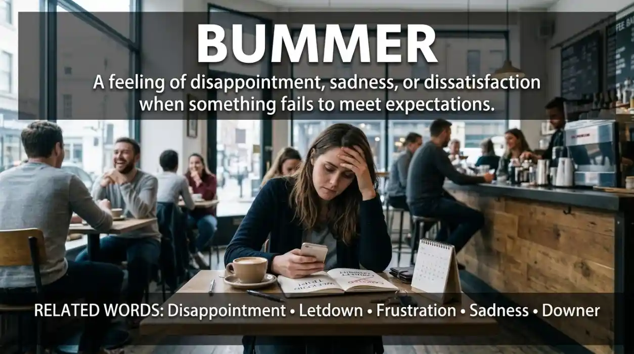 A feeling of sadness or dissatisfaction when something does not meet your expectations.