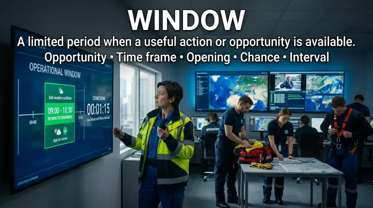A limited period when a useful action or opportunity is available.