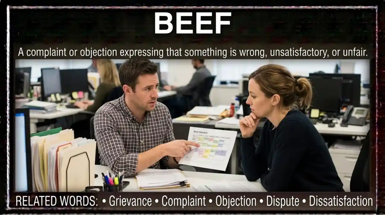 A statement that something is wrong, unsatisfactory, or unfair.