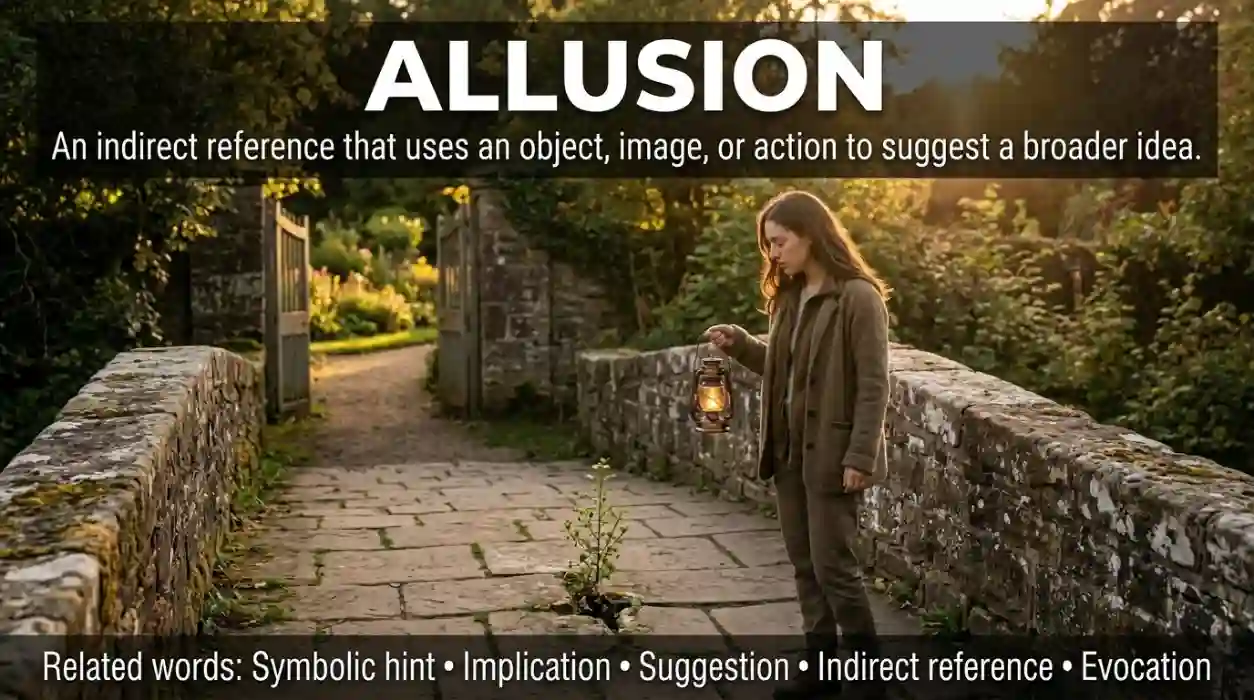 A symbolic reference uses an object, image, or action to represent a broader idea.