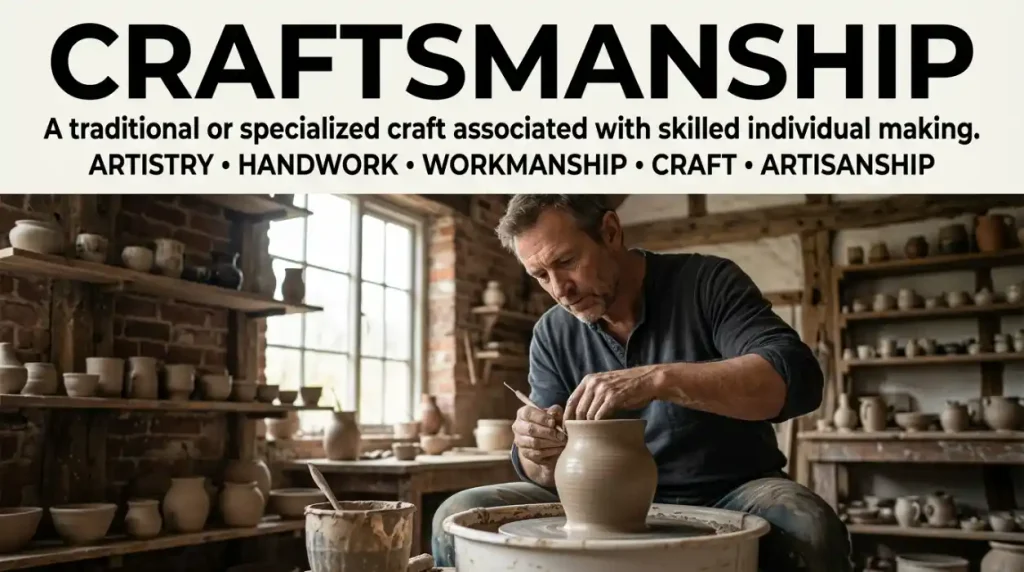 A traditional or specialized craft associated with skilled individual making.