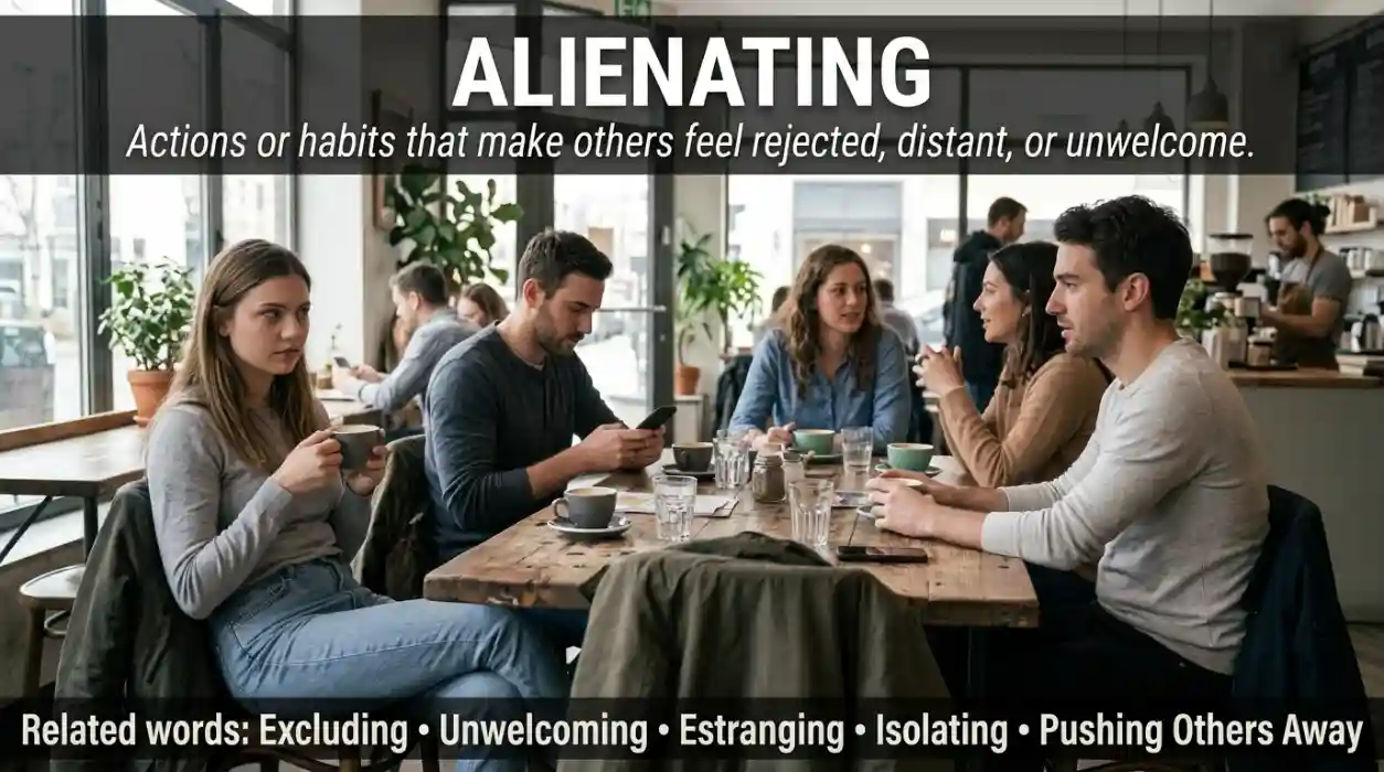 Actions or habits that cause other people to feel rejected, distant, or unwelcome.