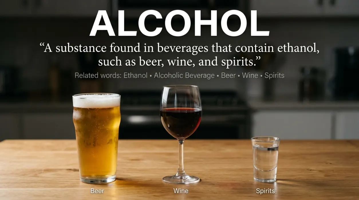  An alcoholic beverage is a drink that contains ethanol.