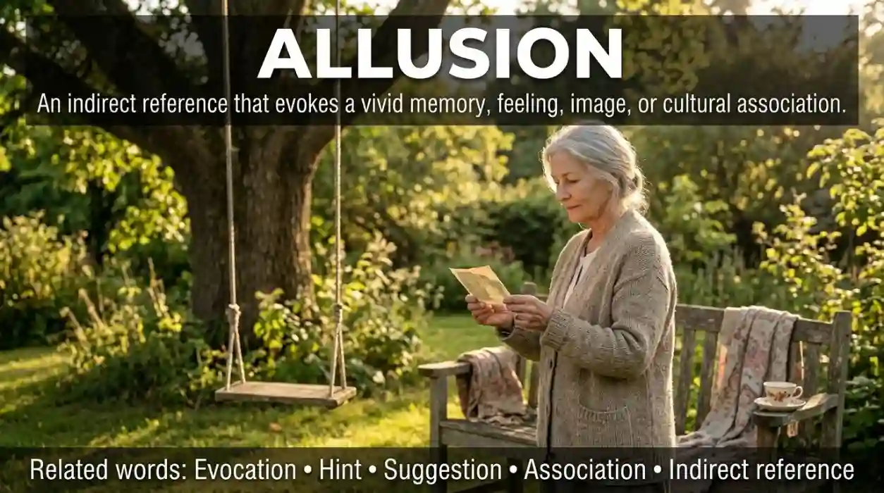 An evocative reference calls up a vivid memory, feeling, image, or cultural association.