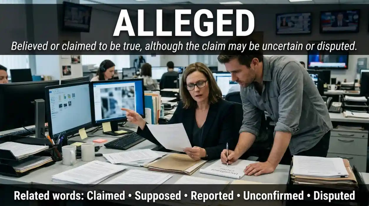 Believed or claimed to be true, although the claim may be uncertain or disputed.