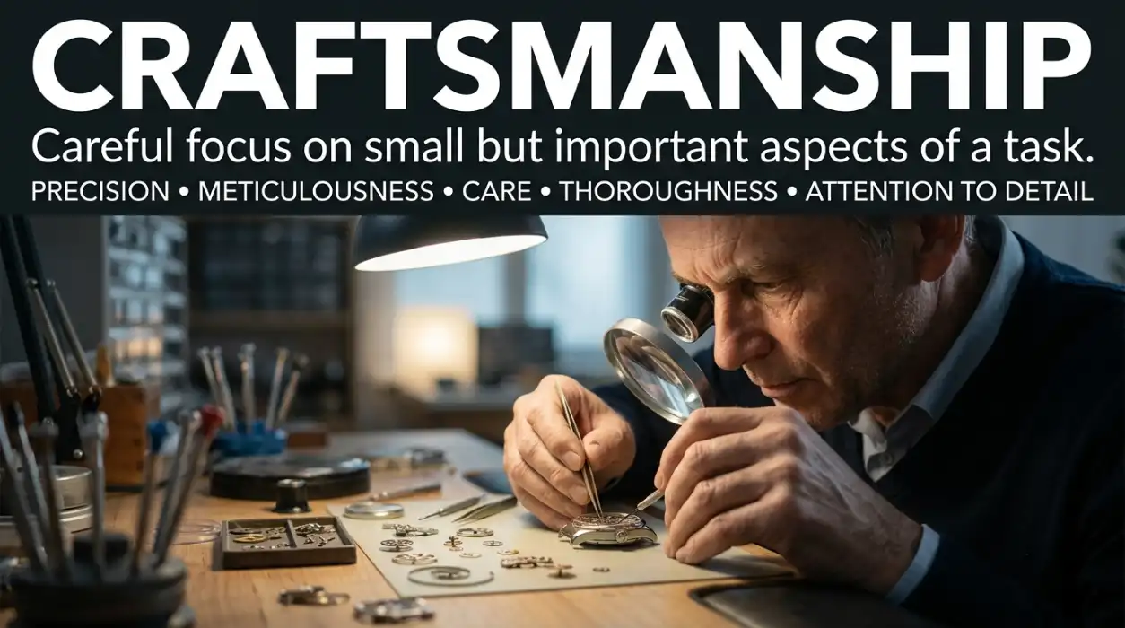 Careful focus on small but important aspects of a task.