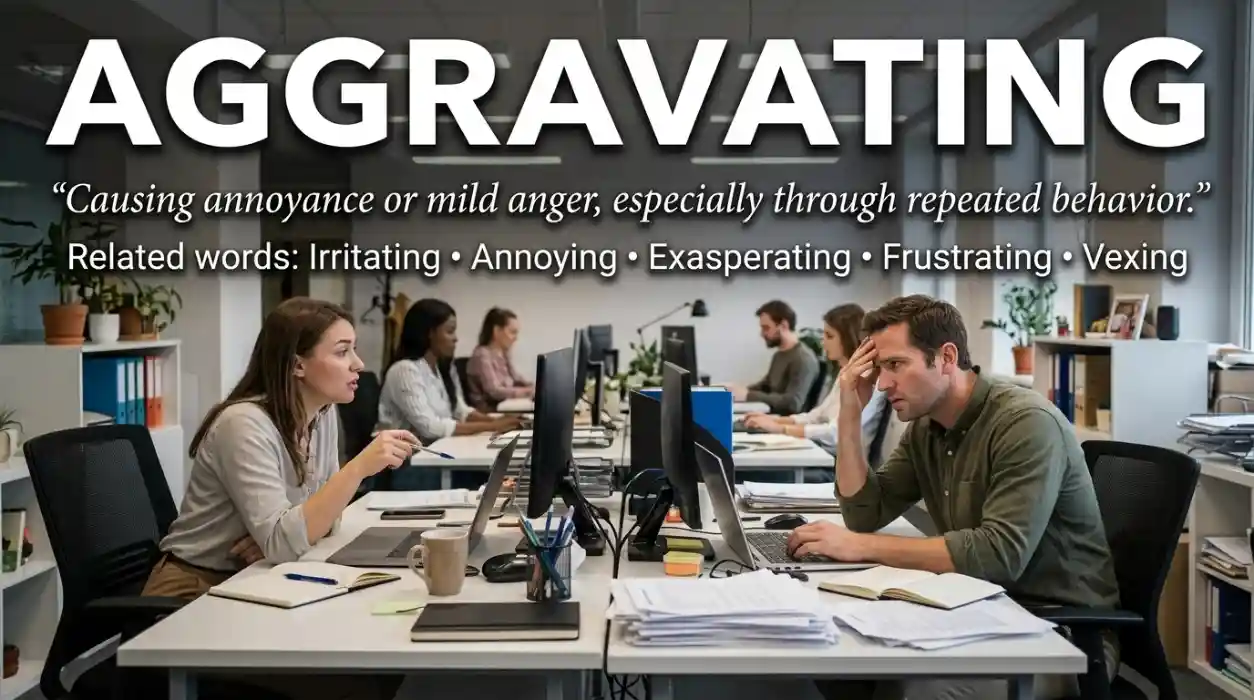 Causing annoyance or mild anger, especially through repeated behavior.