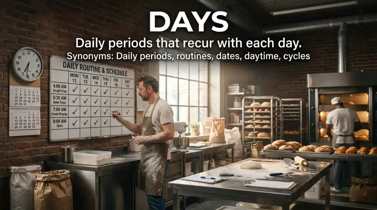 Daily periods are recurring periods associated with each day.