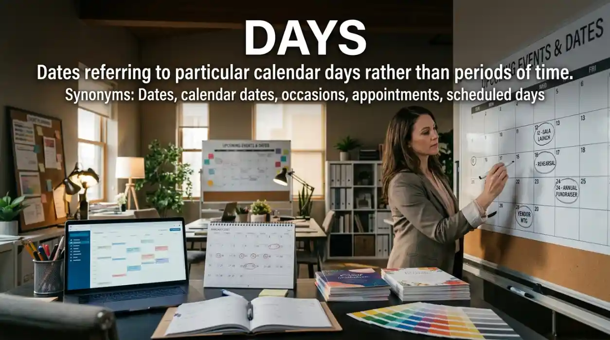 Dates refer to particular calendar days rather than periods of time.
