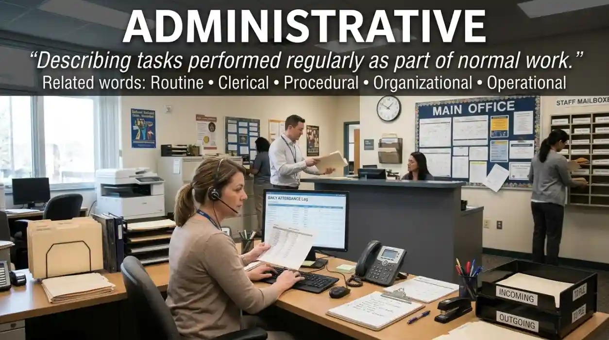 Describing tasks performed regularly as part of normal work.