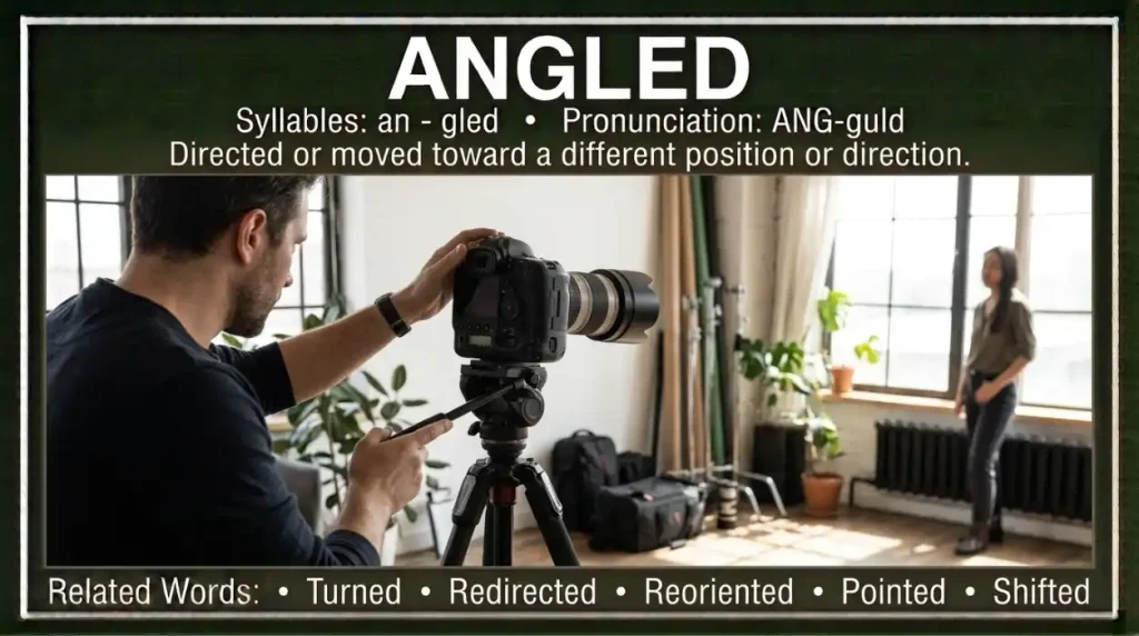 Directed or moved toward a different position or direction.