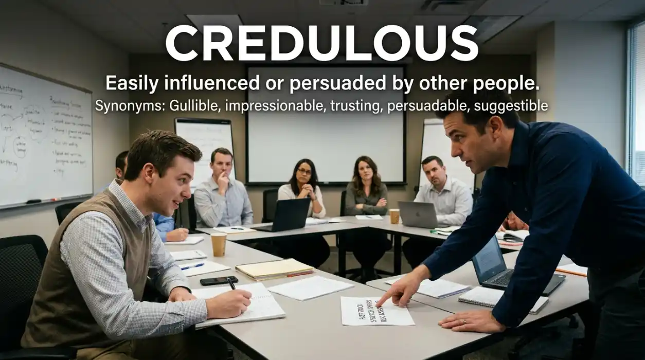Easily influenced or persuaded by other people.