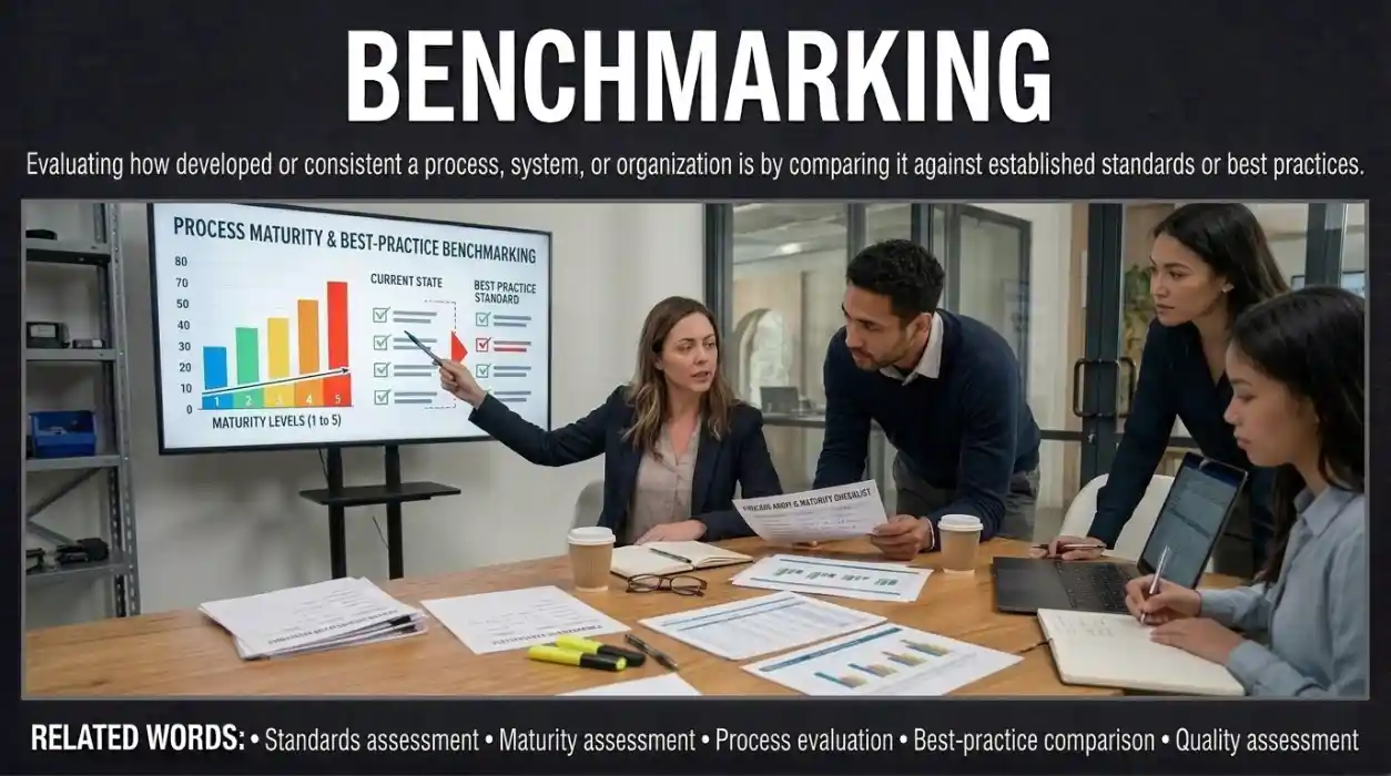 Evaluating how developed or consistent a process, system, or organization has become.