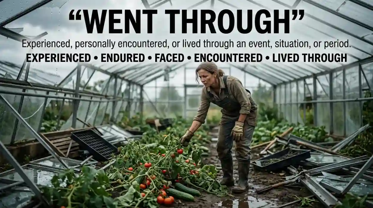 Experienced means personally encountered or lived through an event, situation, or period.