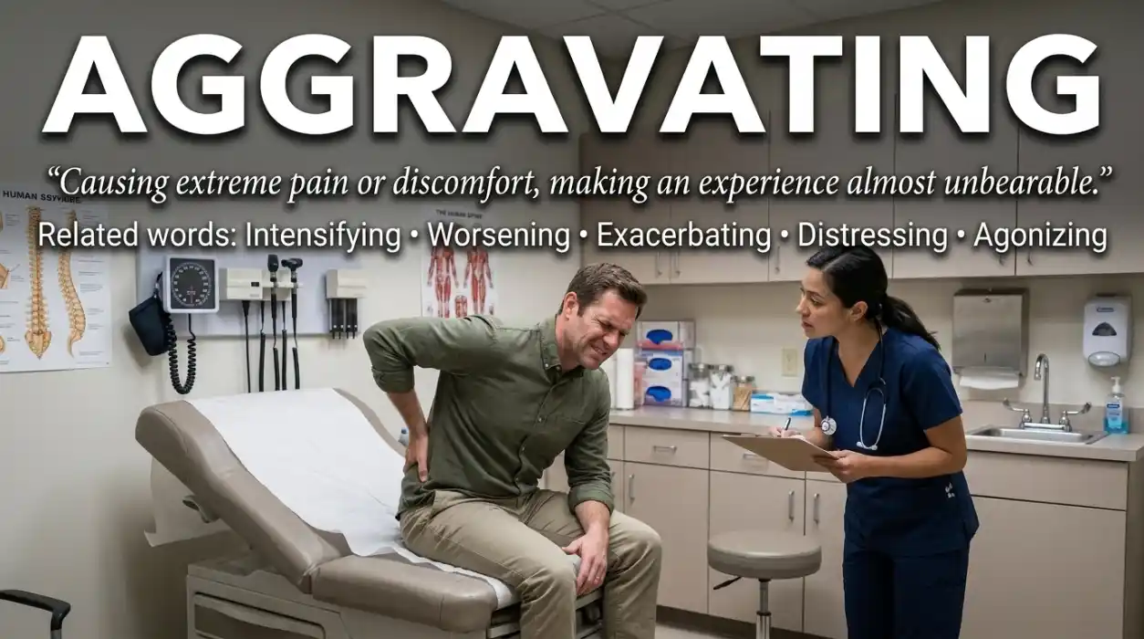Extremely painful or uncomfortable; it can describe an experience that is almost unbearable.