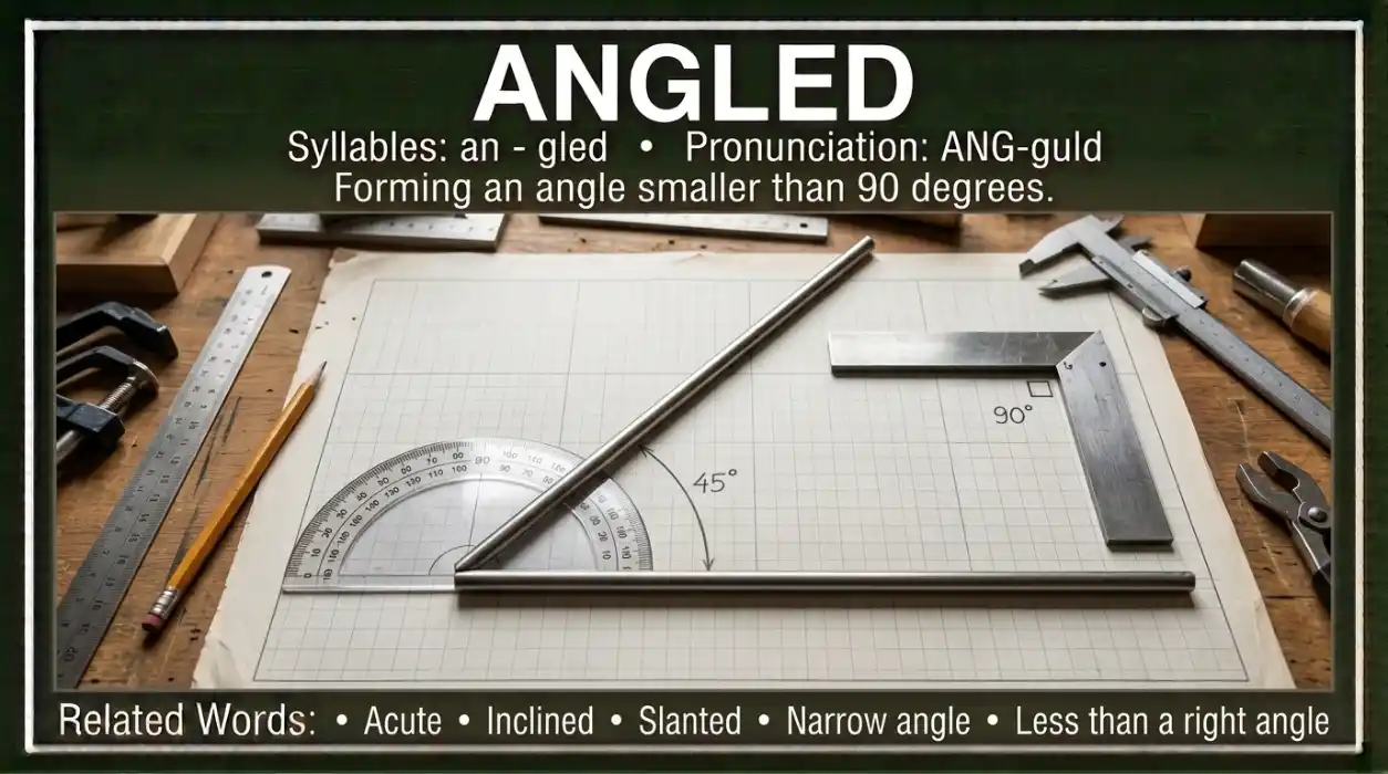 Forming an angle smaller than 90 degrees.