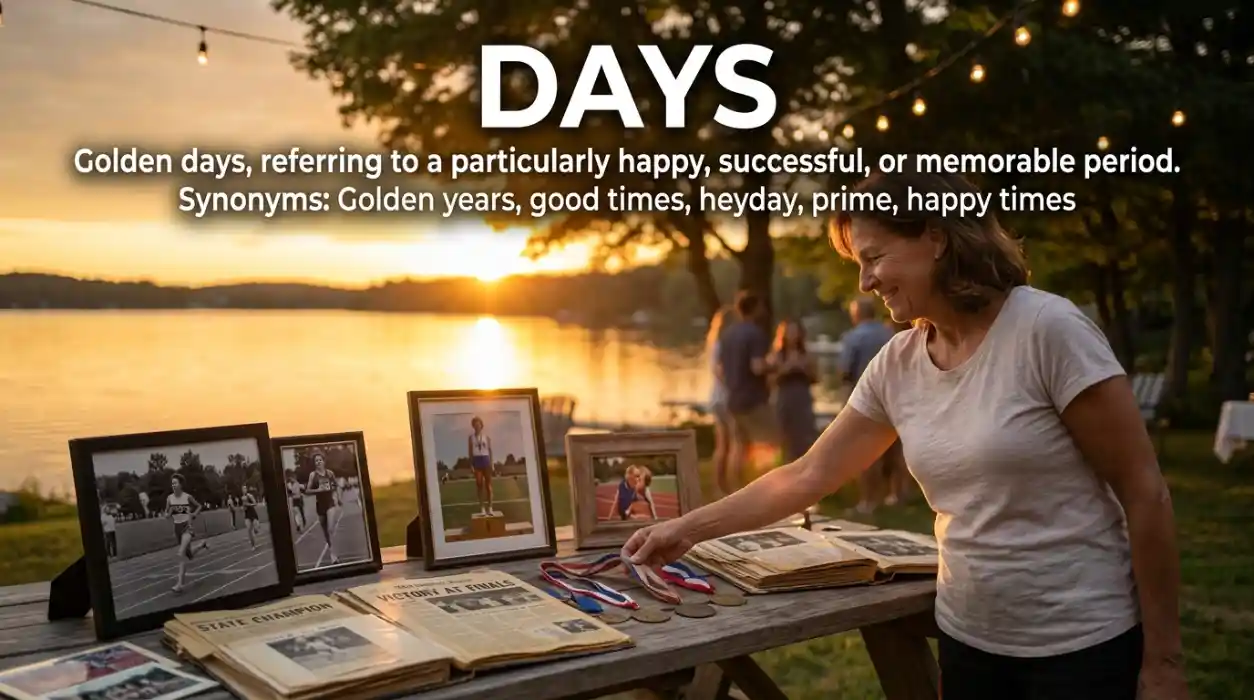 Golden days refers to a particularly happy, successful, or memorable period.