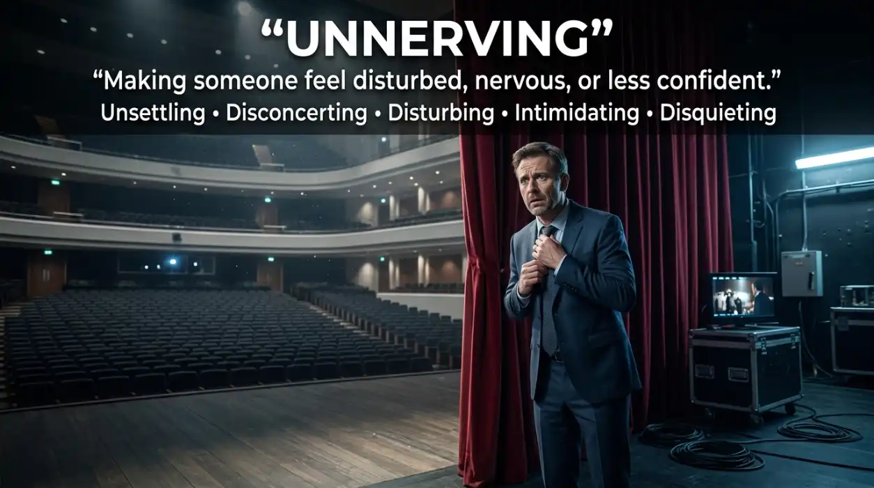 Making someone feel disturbed, nervous, or less confident.