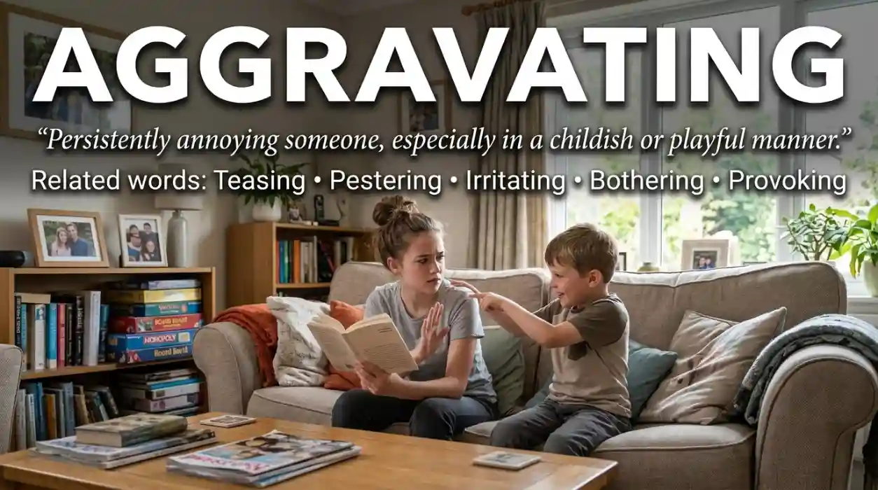 Persistently annoying, especially childishly or playfully.