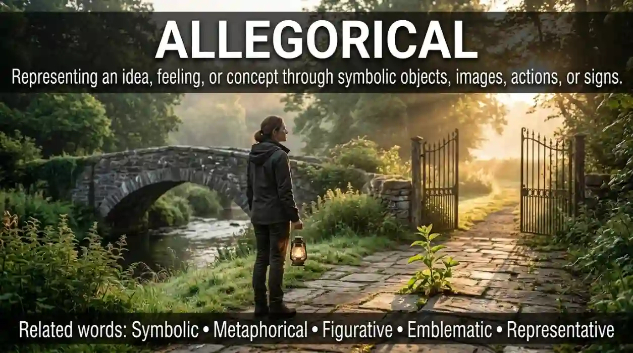 Representing an idea, feeling, or concept through an object, image, action, or sign.
