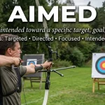 Synonym for Aimed