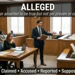 Synonym for Alleged