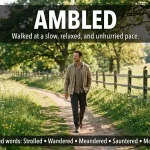 Synonym for Ambled