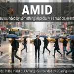 Synonym for Amid