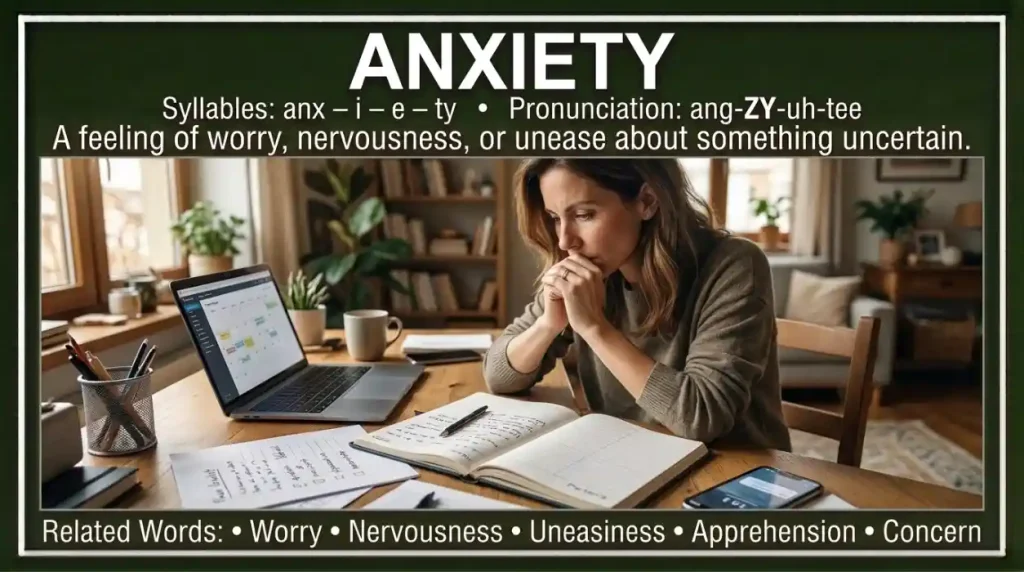 Synonym for Anxiety 1 Syllable