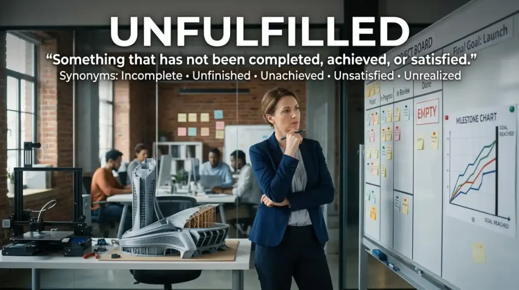 Synonym for Unfulfilled
