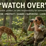 Synonym for Watch Over