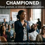 synonyms for championed